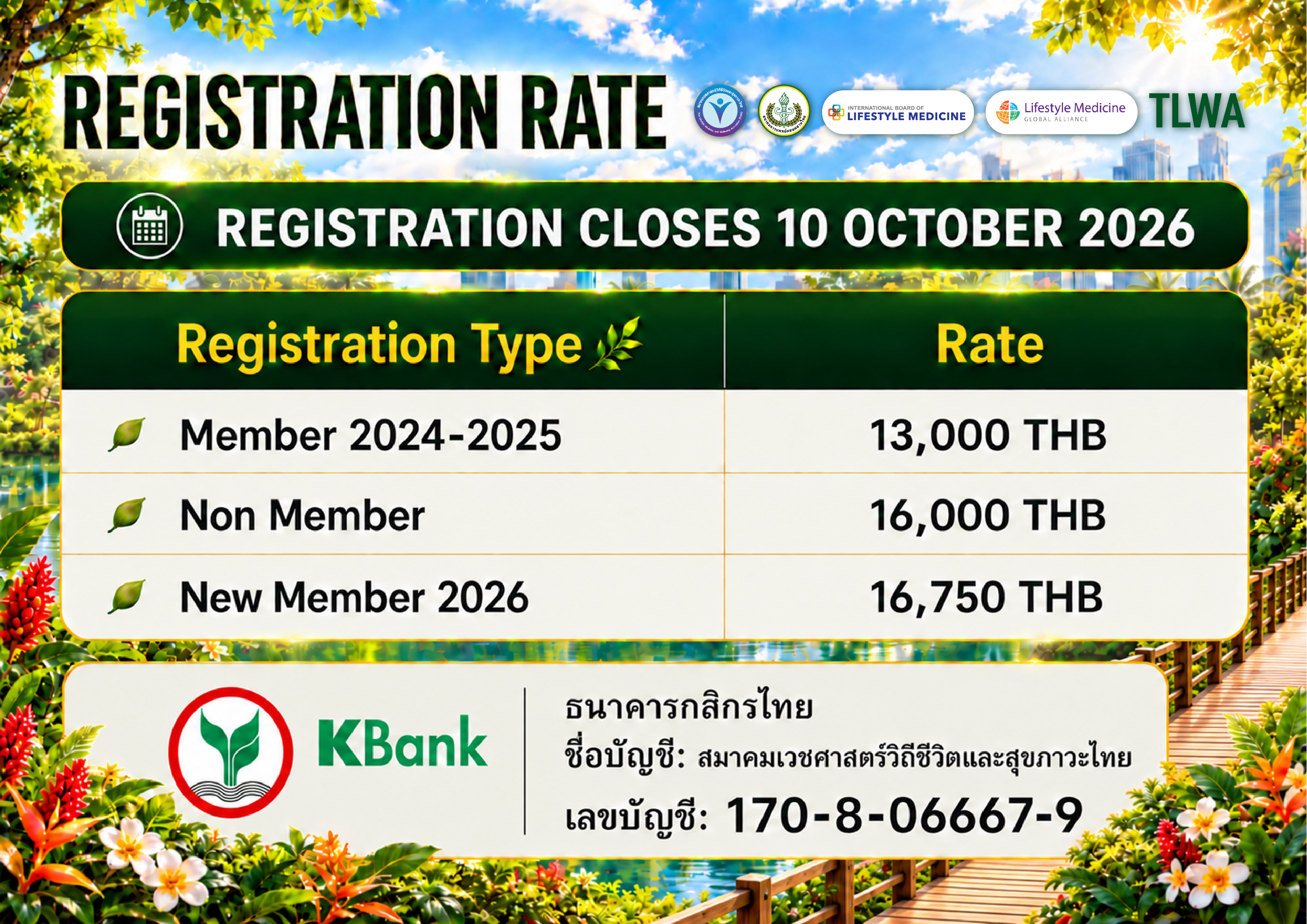 LMW2026 Registration Rates